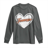 Vintage Tennessee Long Sleeve Shirt Heart Graphic TN Orange US State