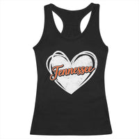 Vintage Tennessee Racerback Tank Top Heart Graphic TN Orange US State