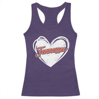 Vintage Tennessee Racerback Tank Top Heart Graphic TN Orange US State