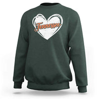 Vintage Tennessee Sweatshirt Heart Graphic TN Orange US State