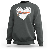 Vintage Tennessee Sweatshirt Heart Graphic TN Orange US State