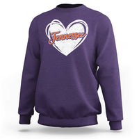 Vintage Tennessee Sweatshirt Heart Graphic TN Orange US State