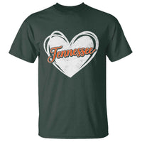 Vintage Tennessee T Shirt Heart Graphic TN Orange US State