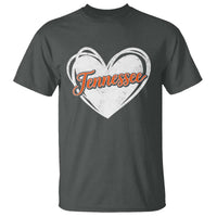 Vintage Tennessee T Shirt Heart Graphic TN Orange US State