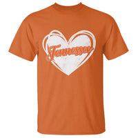 Vintage Tennessee T Shirt Heart Graphic TN Orange US State