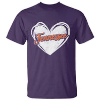 Vintage Tennessee T Shirt Heart Graphic TN Orange US State