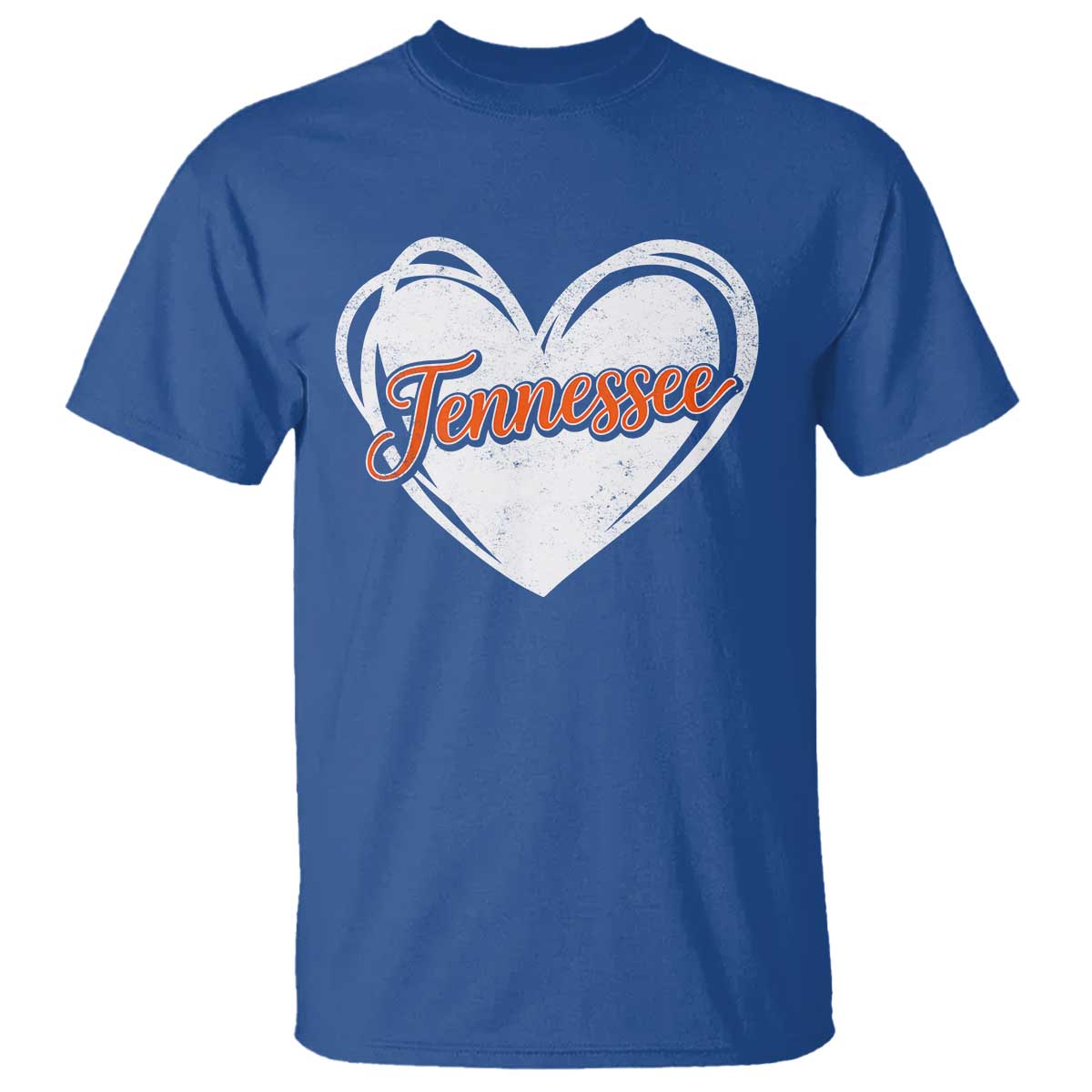 Vintage Tennessee T Shirt Heart Graphic TN Orange US State