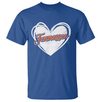 Vintage Tennessee T Shirt Heart Graphic TN Orange US State