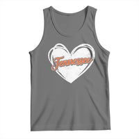 Vintage Tennessee Tank Top Heart Graphic TN Orange US State