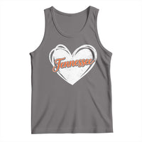 Vintage Tennessee Tank Top Heart Graphic TN Orange US State