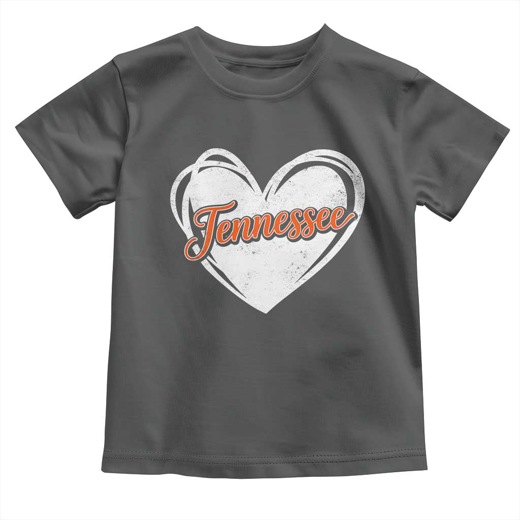 Vintage Tennessee Toddler T Shirt Heart Graphic TN Orange US State