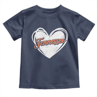 Vintage Tennessee Toddler T Shirt Heart Graphic TN Orange US State