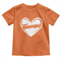 Vintage Tennessee Toddler T Shirt Heart Graphic TN Orange US State