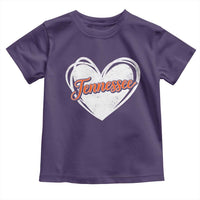 Vintage Tennessee Toddler T Shirt Heart Graphic TN Orange US State