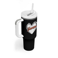 Vintage Tennessee Tumbler With Handle Heart Graphic TN Orange US State