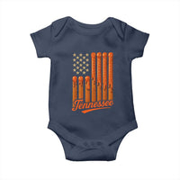 Vintage Tennessee Baby Onesie Orange Dripping Flag Vintage State Pride Sports Fan Patriotic