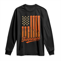 Vintage Tennessee Long Sleeve Shirt Orange Dripping Flag Vintage State Pride Sports Fan Patriotic