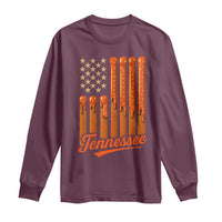 Vintage Tennessee Long Sleeve Shirt Orange Dripping Flag Vintage State Pride Sports Fan Patriotic