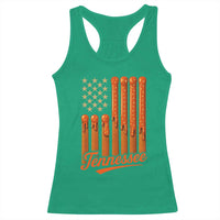 Vintage Tennessee Racerback Tank Top Orange Dripping Flag Vintage State Pride Sports Fan Patriotic