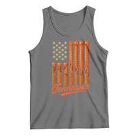 Vintage Tennessee Tank Top Orange Dripping Flag Vintage State Pride Sports Fan Patriotic