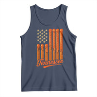 Vintage Tennessee Tank Top Orange Dripping Flag Vintage State Pride Sports Fan Patriotic