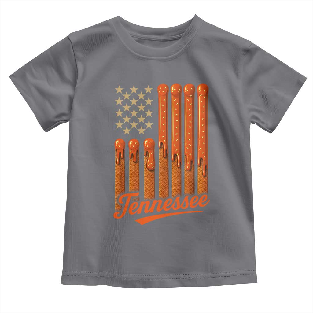 Vintage Tennessee Toddler T Shirt Orange Dripping Flag Vintage State Pride Sports Fan Patriotic