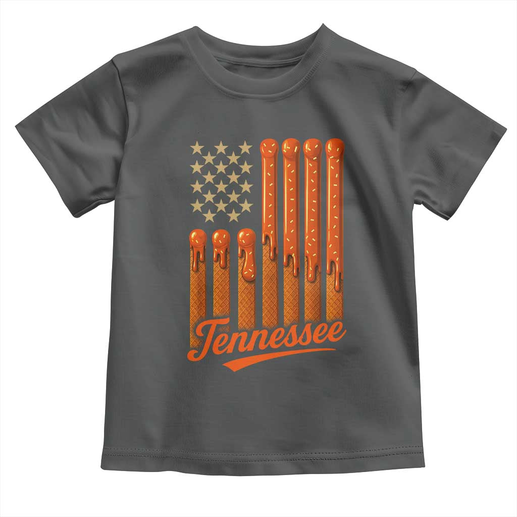 Vintage Tennessee Toddler T Shirt Orange Dripping Flag Vintage State Pride Sports Fan Patriotic