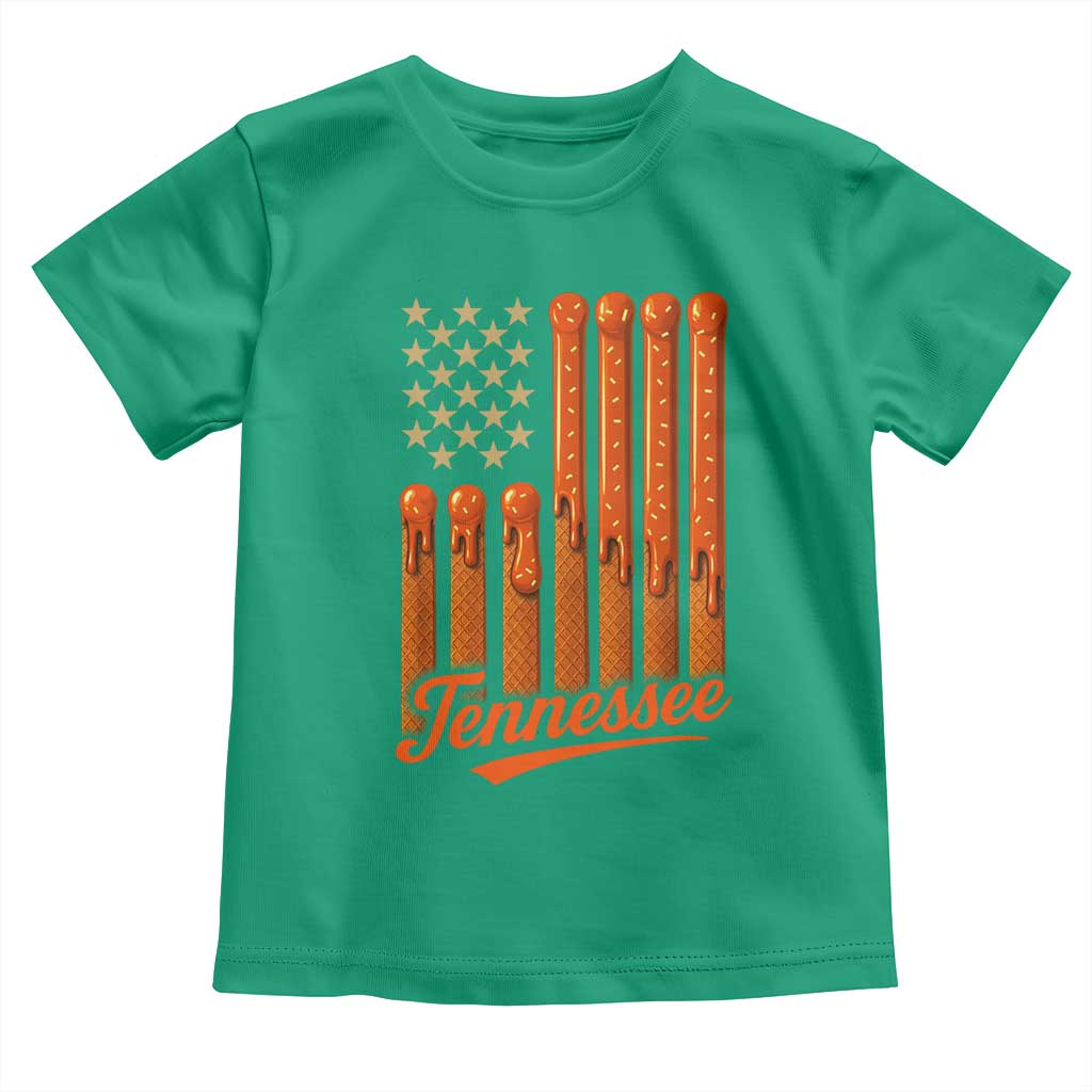 Vintage Tennessee Toddler T Shirt Orange Dripping Flag Vintage State Pride Sports Fan Patriotic