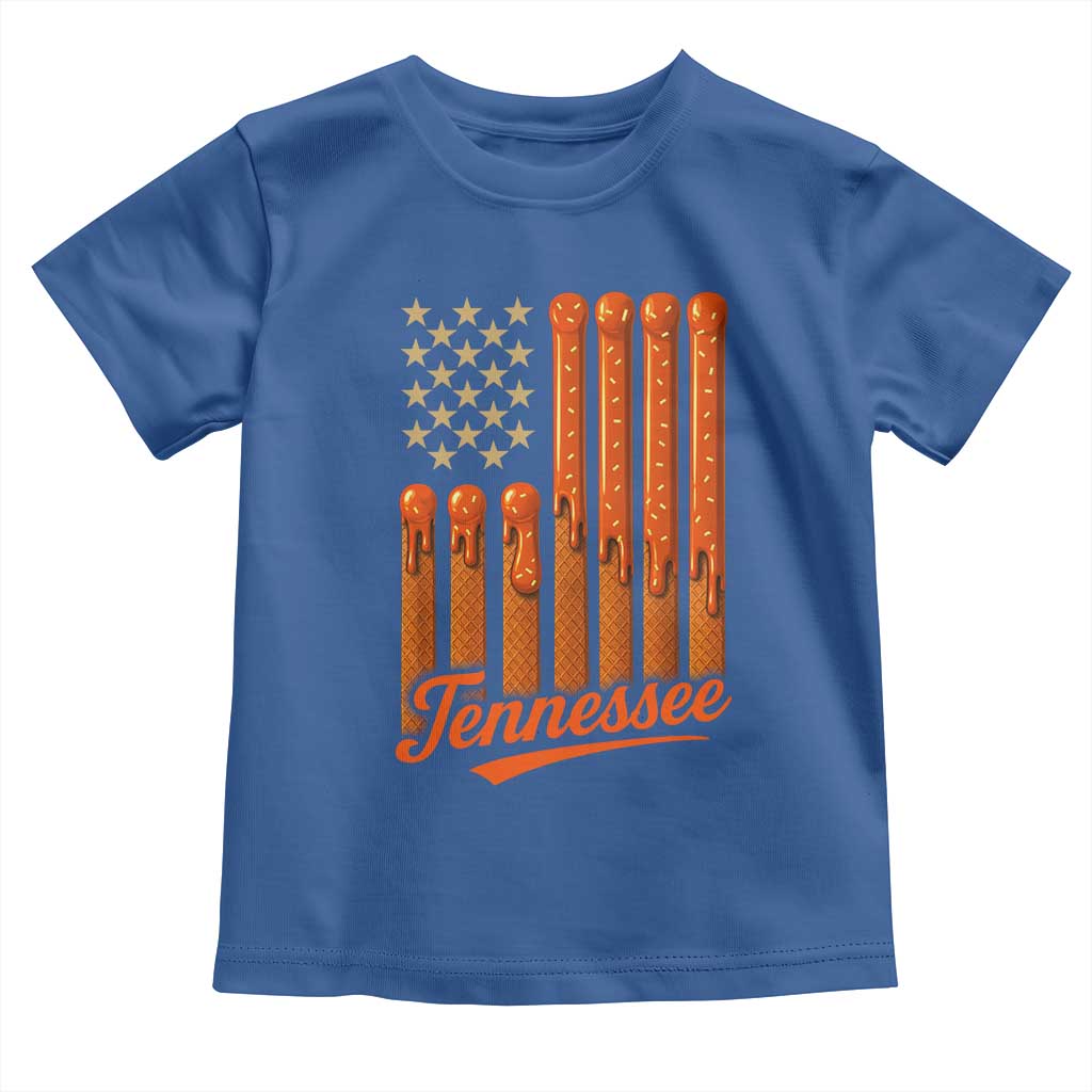 Vintage Tennessee Toddler T Shirt Orange Dripping Flag Vintage State Pride Sports Fan Patriotic