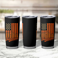 Vintage Tennessee Tumbler Cup Orange Dripping Flag Vintage State Pride Sports Fan Patriotic