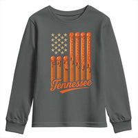 Vintage Tennessee Youth Sweatshirt Orange Dripping Flag Vintage State Pride Sports Fan Patriotic