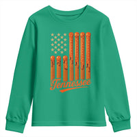 Vintage Tennessee Youth Sweatshirt Orange Dripping Flag Vintage State Pride Sports Fan Patriotic