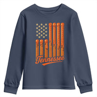 Vintage Tennessee Youth Sweatshirt Orange Dripping Flag Vintage State Pride Sports Fan Patriotic