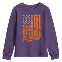 Vintage Tennessee Youth Sweatshirt Orange Dripping Flag Vintage State Pride Sports Fan Patriotic