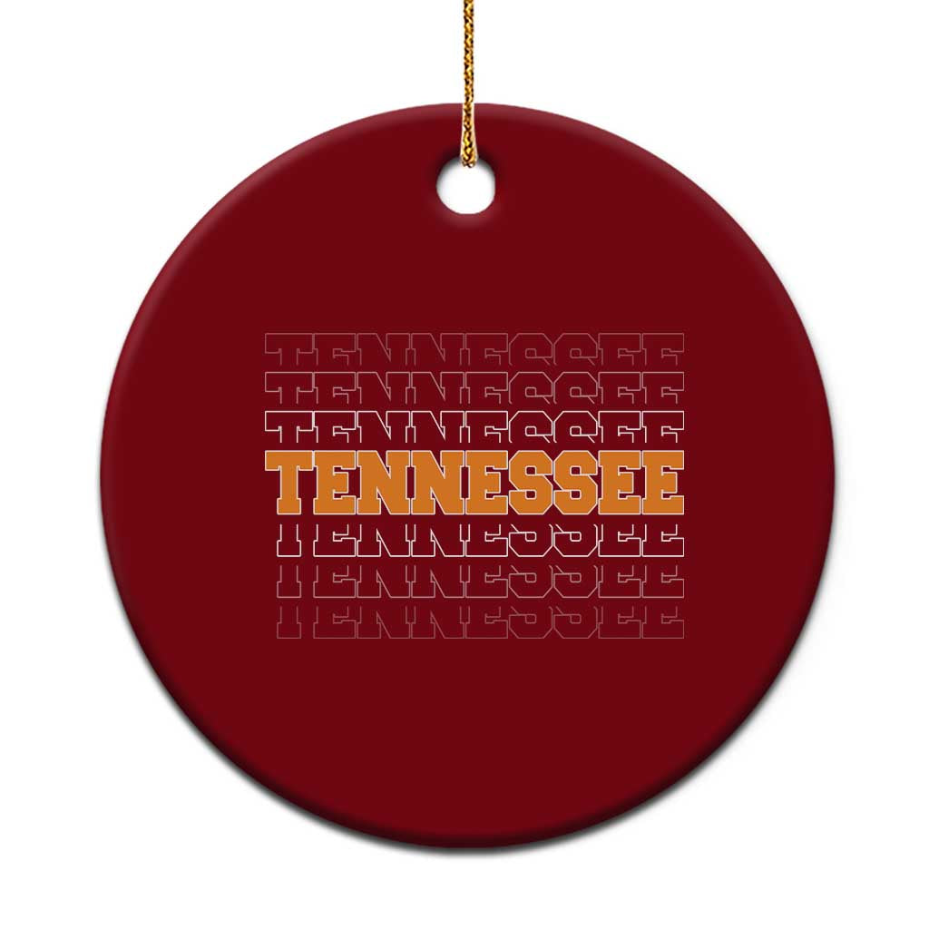 Vintage Tennessee Ceramic Ornament Throwback Design Classic TN Orange US State
