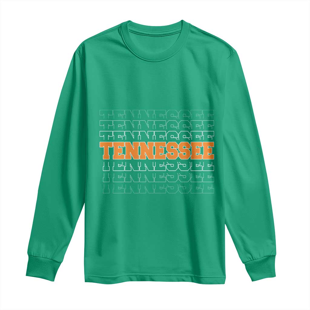 Vintage Tennessee Long Sleeve Shirt Throwback Design Classic TN Orange US State