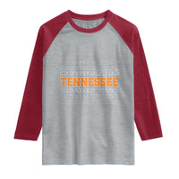 Vintage Tennessee Raglan Shirt Throwback Design Classic TN Orange US State