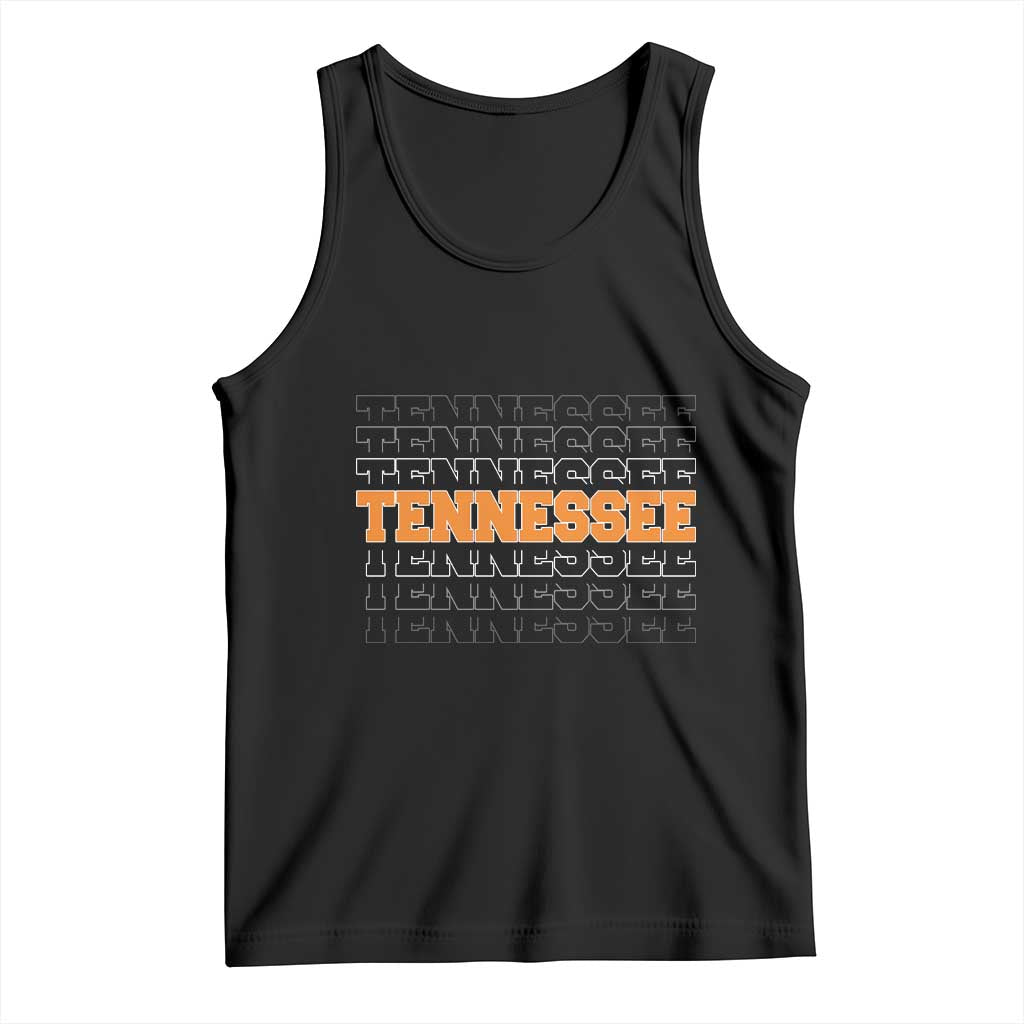 Vintage Tennessee Tank Top Throwback Design Classic TN Orange US State