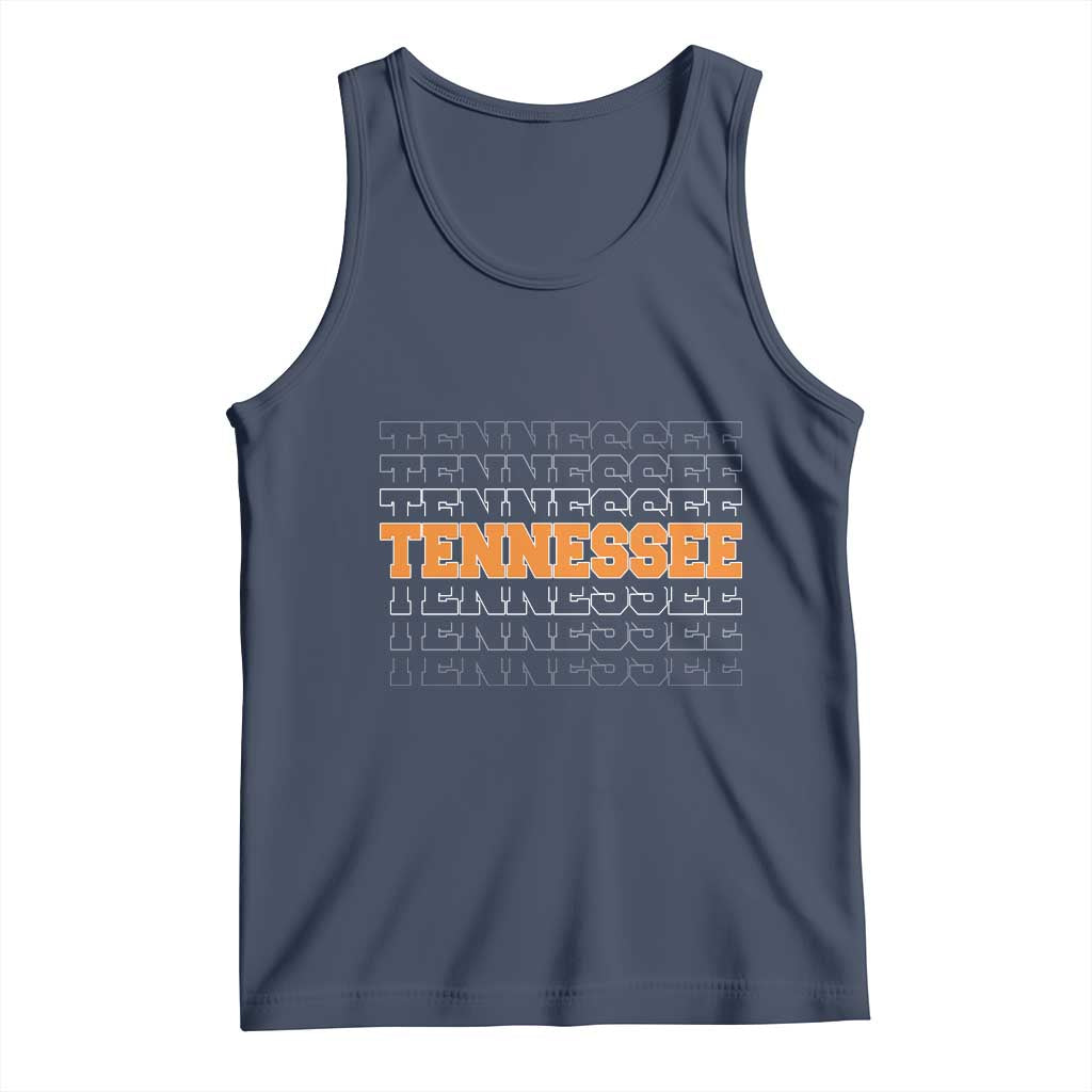 Vintage Tennessee Tank Top Throwback Design Classic TN Orange US State