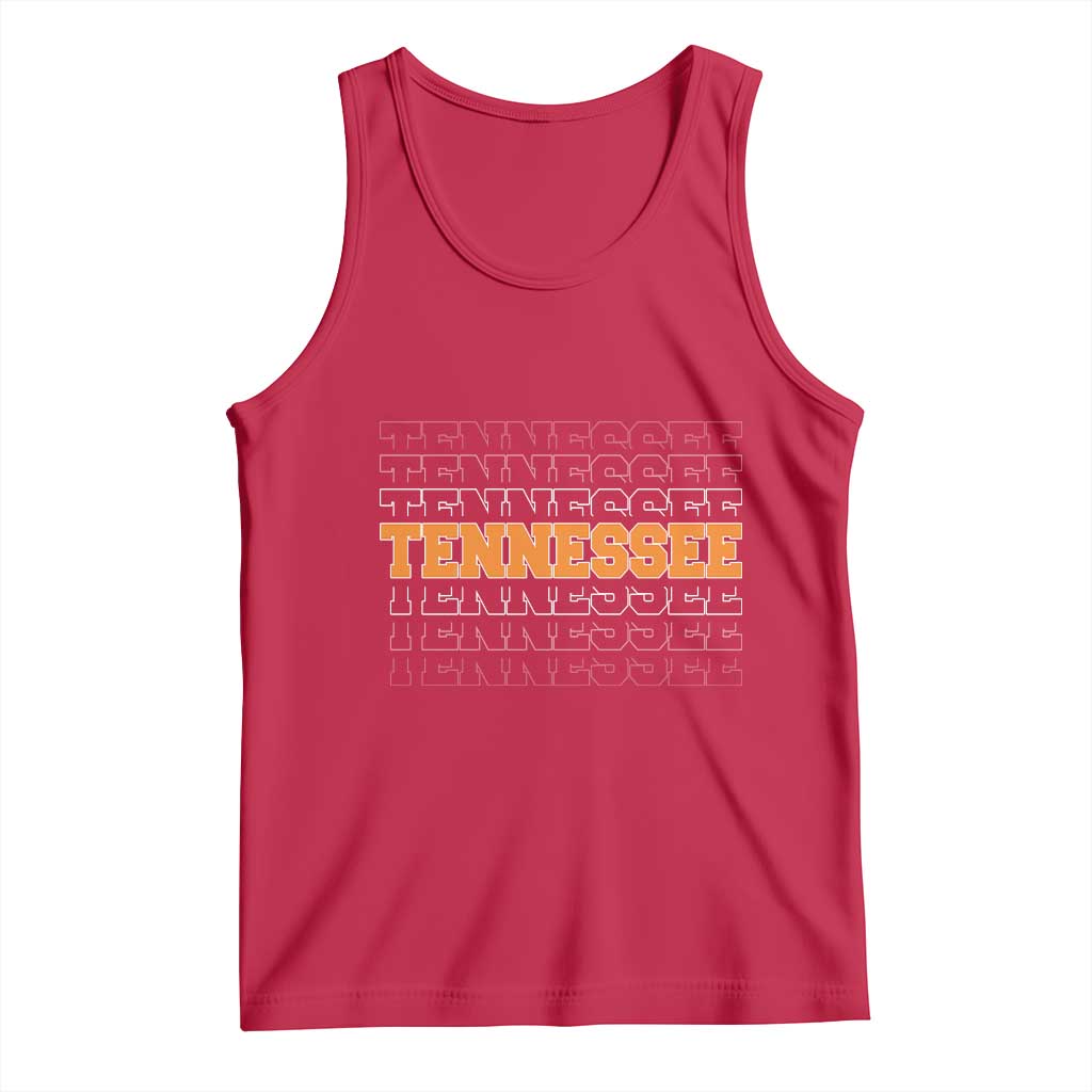 Vintage Tennessee Tank Top Throwback Design Classic TN Orange US State
