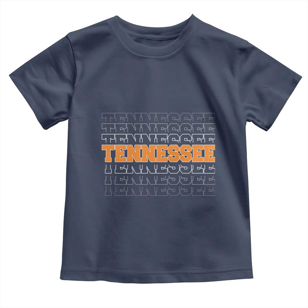 Vintage Tennessee Toddler T Shirt Throwback Design Classic TN Orange US State