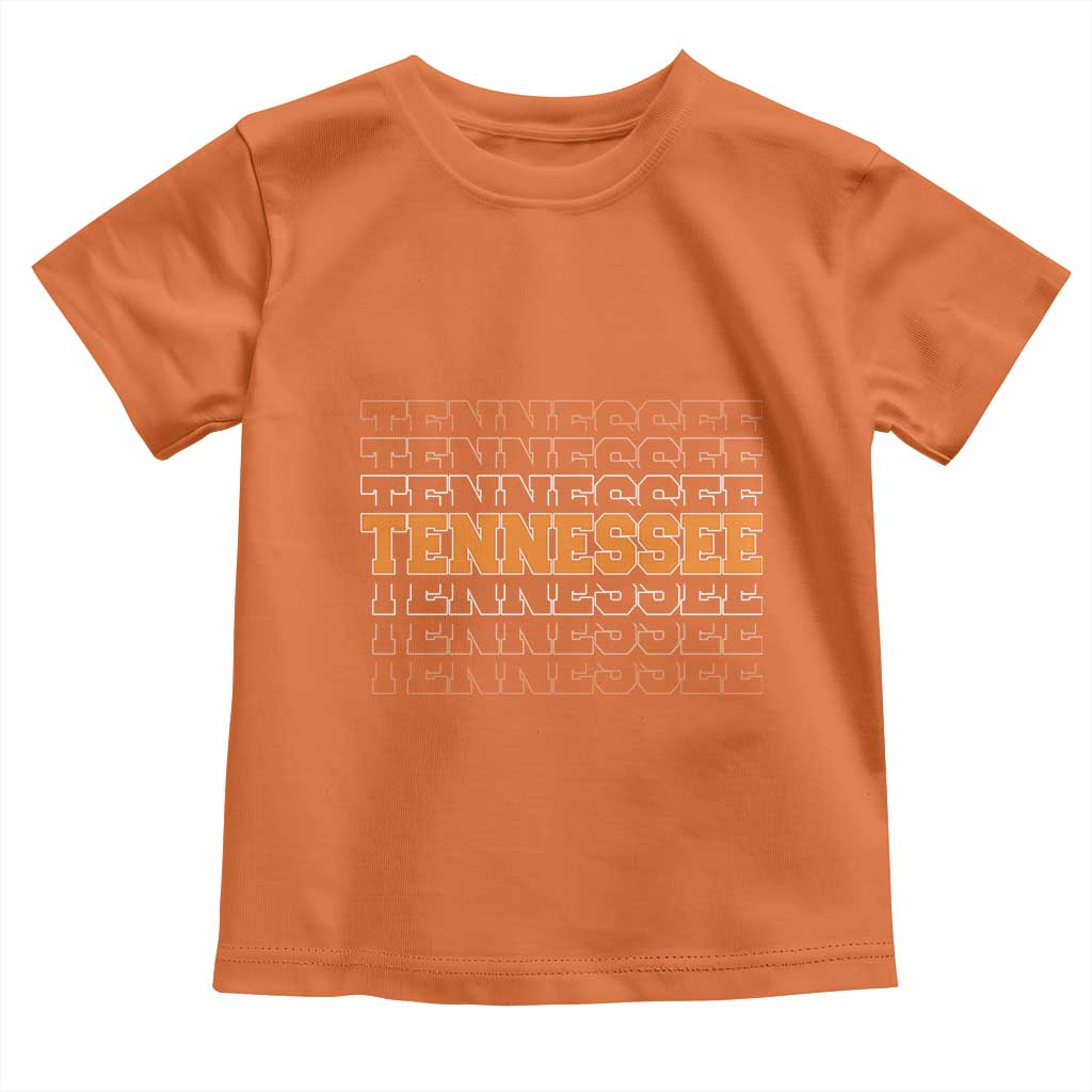 Vintage Tennessee Toddler T Shirt Throwback Design Classic TN Orange US State