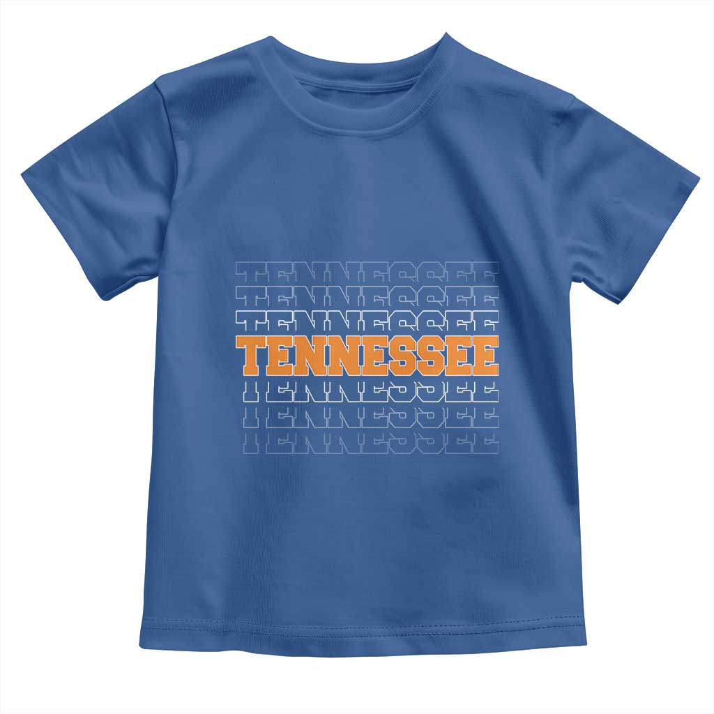 Vintage Tennessee Toddler T Shirt Throwback Design Classic TN Orange US State
