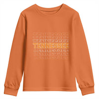 Vintage Tennessee Youth Sweatshirt Throwback Design Classic TN Orange US State