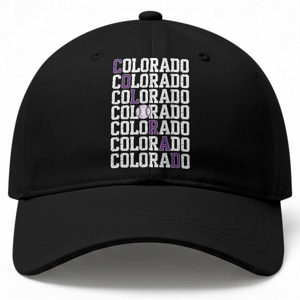 Vintage Colorado Baseball Cap Retro State Pride Sports Baseball Fan Graphic