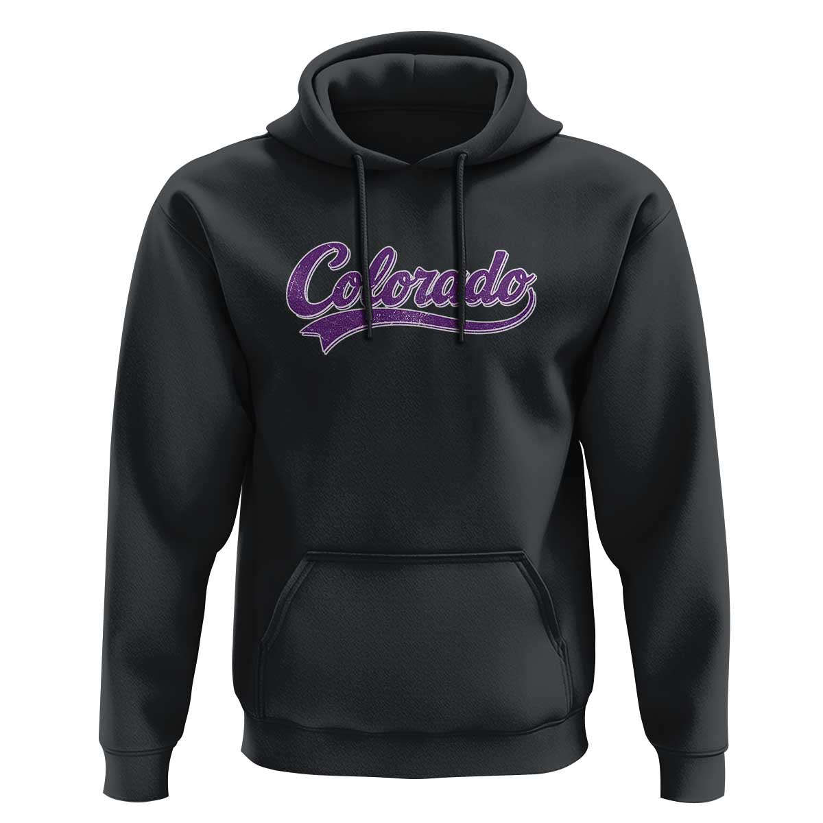 Colorado Purple Script Vintage State Pride Retro Sports Fan Graphic Hoodie