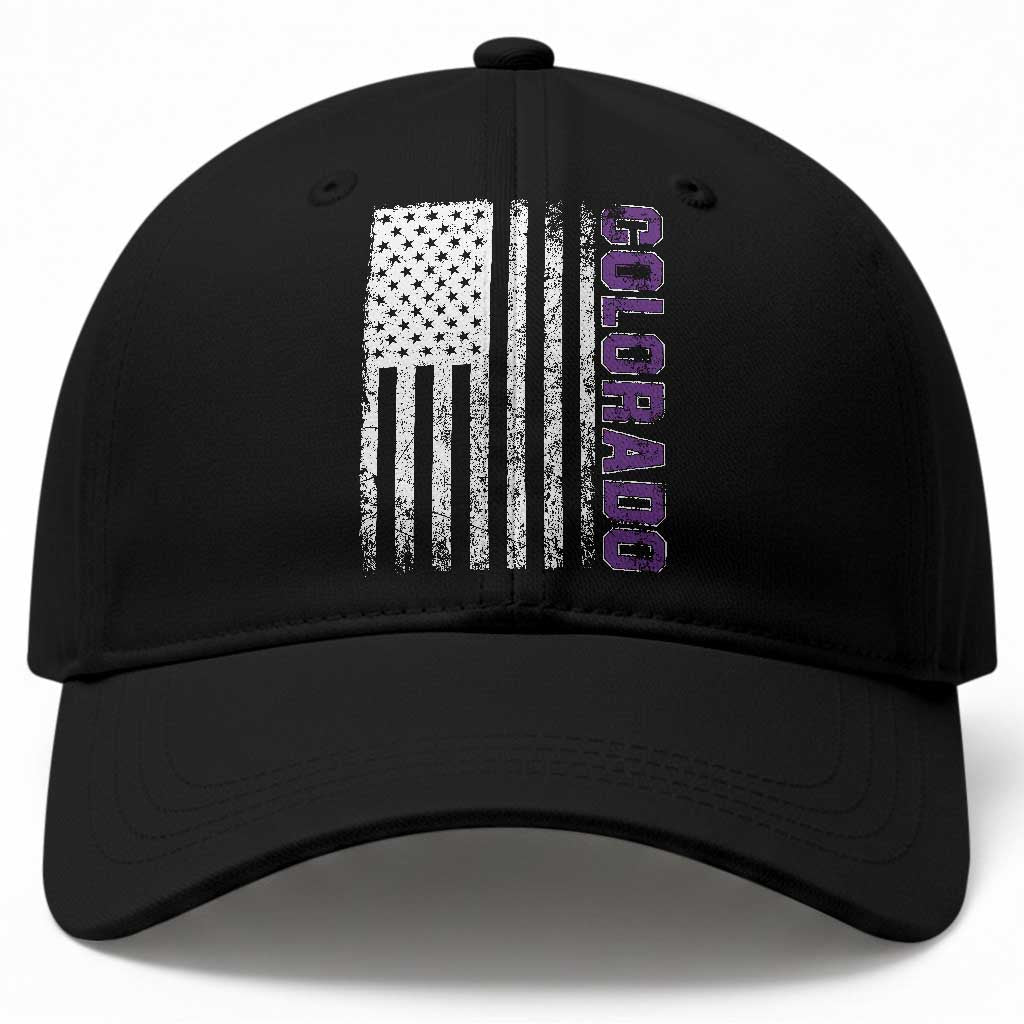 Vintage Colorado Baseball Cap Retro Vintage Rocky Mountains USA Flag Patriotic US State