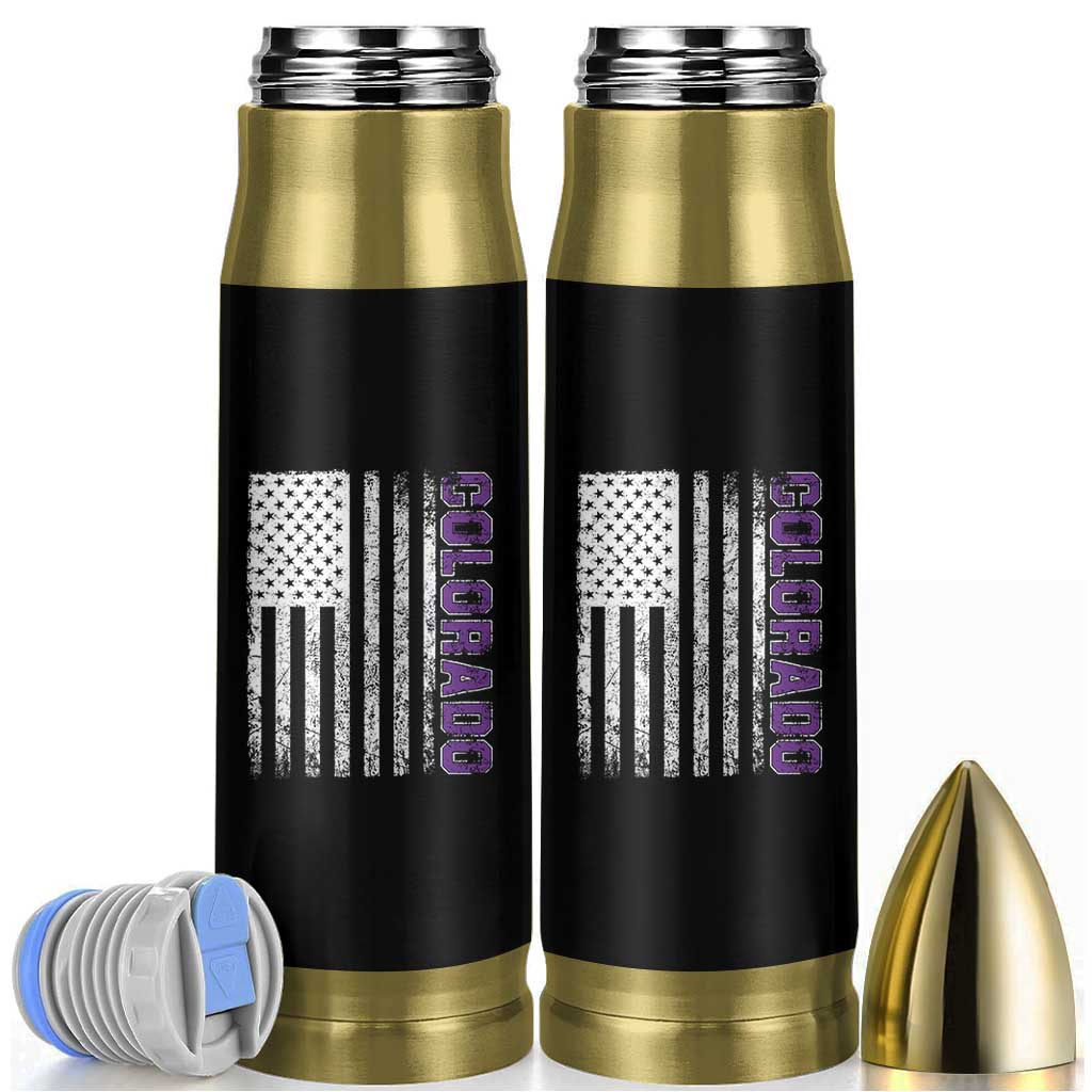 Vintage Colorado Bullet Tumbler Retro Vintage Rocky Mountains USA Flag Patriotic US State