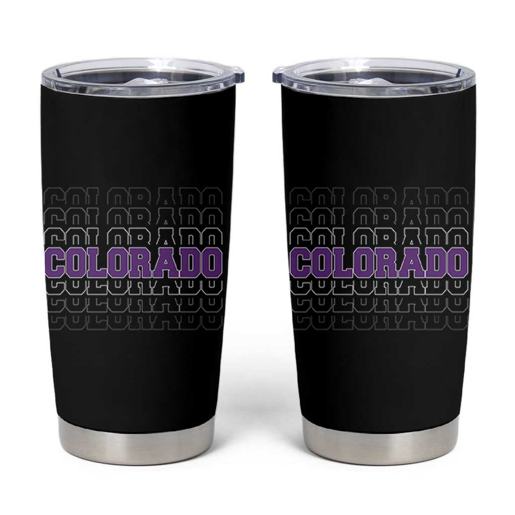 Vintage Colorado Tumbler Cup Retro State Pride Sports Fan Graphic