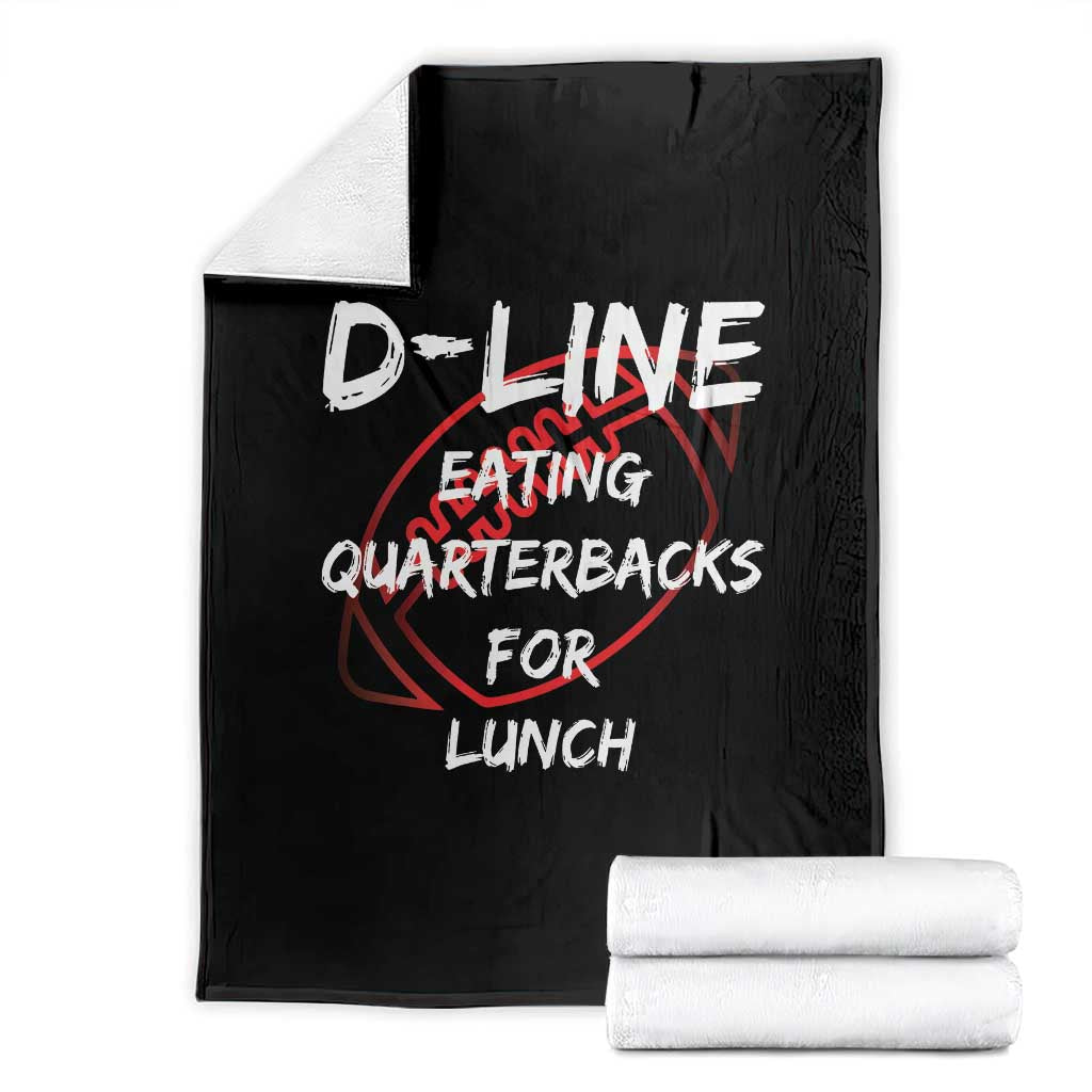 Football Linemen Throw Blanket D Line Eating Quarterbacks Defensive - Wonder Print Shop